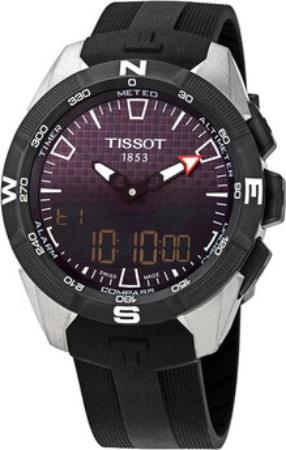 Tissot Miesten kello T110.420.47.051.01 T-Touch Musta/Kumi Ø45 mm