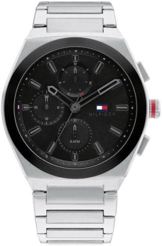 Tommy Hilfiger Miesten kello 1791897 Connor Musta/Teräs Ø44 mm