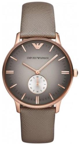 Emporio Armani Miesten kello AR1723 Classic Harmaa/Nahka Ø40 mm