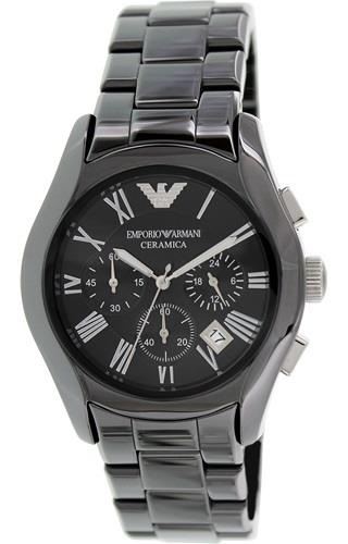 Emporio Armani Miesten kello AR1400 Dress Musta/Keraaminen Ø42 mm