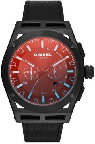 Diesel Miesten kello DZ4544 Timeframe Musta/Nahka Ø48 mm