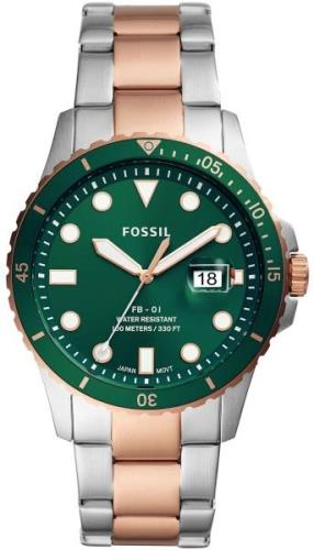 Fossil Miesten kello FS5743 FB-01 Vihreä/Punakultasävyinen Ø42 mm