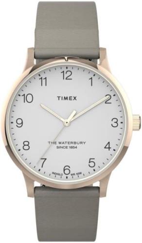 Timex Naisten kello TW2T75000 The Waterbury Valkoinen/Nahka Ø36 mm