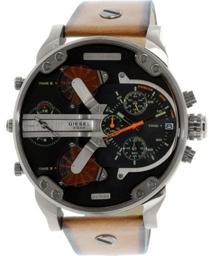 Diesel Miesten kello DZ7332 Chronograph Musta/Nahka Ø57 mm