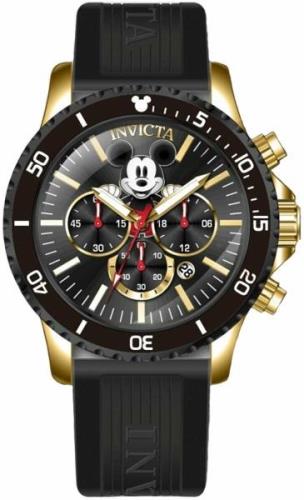 Invicta Miesten kello 39516 Disney Musta/Kumi Ø48 mm