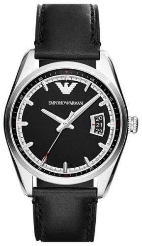 Emporio Armani Miesten kello AR6014 Sportivo Musta/Nahka Ø38 mm