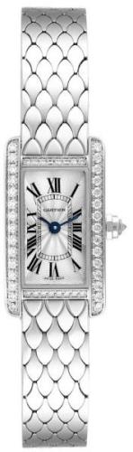 Cartier Naisten kello WB710013 Tank Americaine Hopea/18K valkokultaa