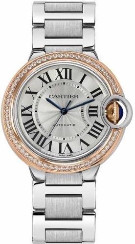 Cartier Naisten kello WE902081 Ballon Blue Hopea/Teräs Ø36 mm