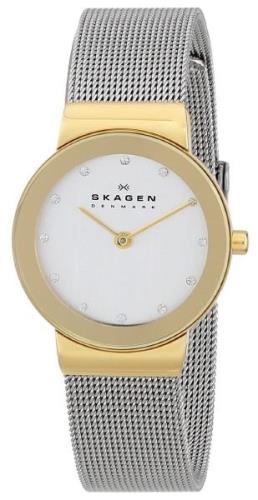 Skagen Naisten kello 358SGSCD Freja Valkoinen/Teräs Ø27 mm