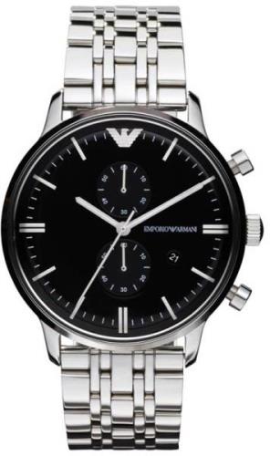 Emporio Armani Miesten kello AR0389 Classic Musta/Teräs Ø43 mm