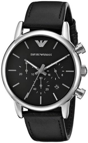 Emporio Armani Miesten kello AR1733 Dress Musta/Nahka Ø41 mm