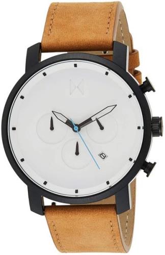 MVMT Miesten kello D-MC01-WBTL Chrono Valkoinen/Nahka Ø45 mm