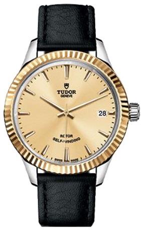 Tudor Naisten kello 12313-0017 Style Samppanja/Nahka Ø34 mm