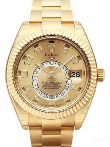 Rolex Miesten kello 326938-0002 Sky-Dweller Kullattu/18K keltakultaa