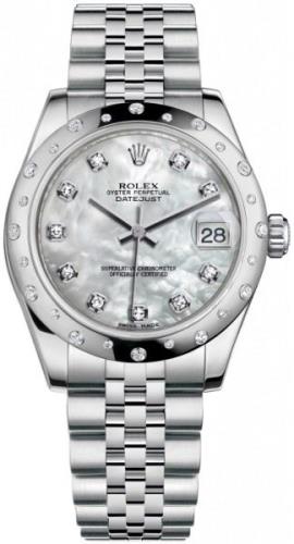 Rolex Naisten kello 178344-0006 Datejust 31 Valkoinen/Teräs Ø31 mm