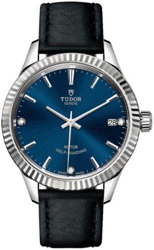 Tudor 12310-0029 Style Sininen/Nahka Ø34 mm