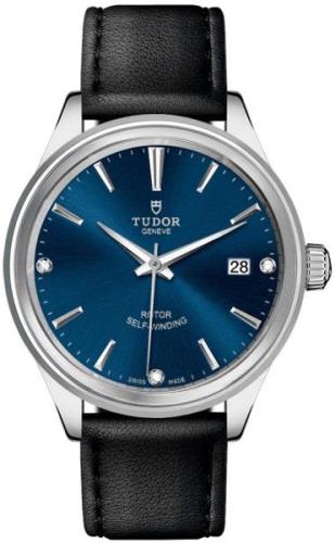 Tudor 12500-0014 Style Sininen/Nahka Ø38 mm