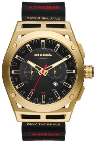 Diesel Miesten kello DZ4546 Timeframe Musta/Kumi Ø48 mm