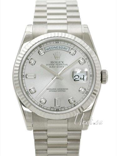 Rolex Miesten kello 118239-0086 Day-Date Hopea/18K valkokultaa Ø36 mm