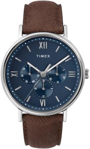 Timex Miesten kello TW2T35100 Sininen/Nahka Ø41 mm