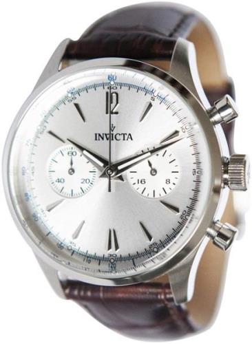 Invicta Miesten kello 35113 Vintage Hopea/Nahka Ø40 mm