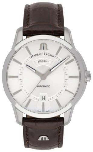 Maurice Lacroix Miesten kello PT6358-SS001-130-1 Pontos Hopea/Nahka