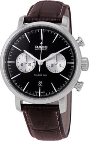 Rado Miesten kello R14070176 Diamaster Musta/Nahka Ø45 mm