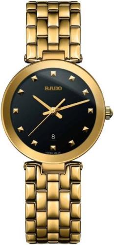 Rado Naisten kello R48872163 Florence Musta/Kullansävytetty teräs