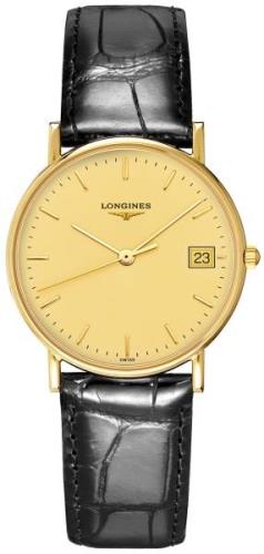 Longines Miesten kello L4.743.6.32.0 Presences Kullattu/Nahka Ø33.5