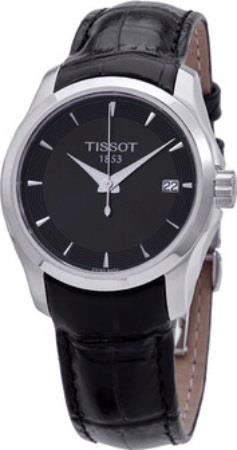 Tissot Naisten kello T035.210.16.051.01 Couturier Musta/Nahka Ø32 mm