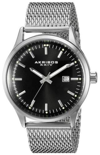 Akribos XXIV Miesten kello AK901SSB Musta/Teräs Ø42.5 mm