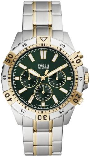 Fossil Miesten kello FS5622 Vihreä/Kullansävytetty teräs Ø44 mm