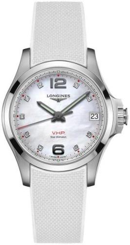 Longines Naisten kello L3.316.4.87.9 Conquest V.H.P. Valkoinen/Kumi