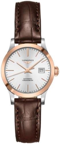 Longines Naisten kello L2.321.5.72.2 Record Hopea/Nahka Ø30 mm