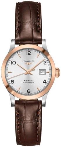 Longines Naisten kello L2.321.5.76.2 Record Hopea/Nahka Ø30 mm