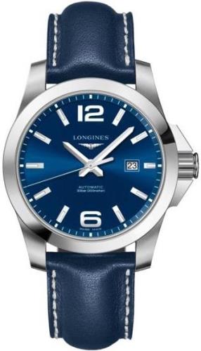 Longines Miesten kello L3.778.4.96.7 Conquest Sininen/Nahka Ø43 mm