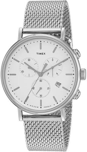 Timex Miesten kello TW2R27100 Valkoinen/Teräs Ø41 mm