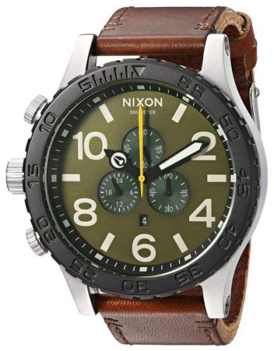 Nixon Miesten kello A1242334-00 The 51-30 Vihreä/Nahka Ø51 mm