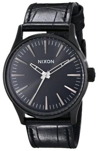 Nixon Miesten kello A3771886-00 The Sentry Musta/Nahka Ø38 mm