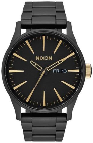 Nixon Miesten kello A3561041-00 The Sentry Musta/Teräs Ø42 mm