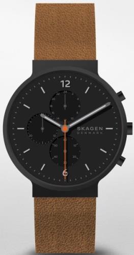 Skagen Miesten kello SKW6767 Ancher Musta/Nahka Ø40 mm