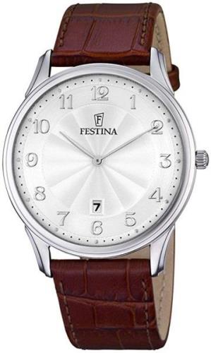 Festina Miesten kello F6851-1 Classic Hopea/Nahka Ø41 mm