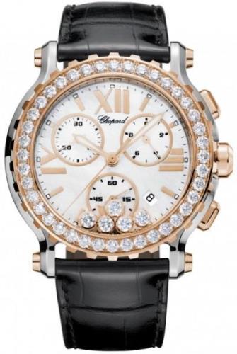 Chopard Naisten kello 288506-6001 Happy Sport Nahka Ø42 mm