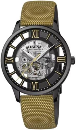 Festina Miesten kello F20621-2 Luurankokello/Nahka Ø41.5 mm