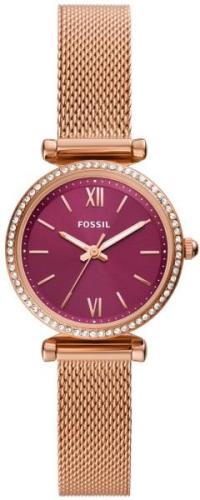 Fossil Naisten kello ES5011 Carlie Mini Pinkki/Punakultasävyinen