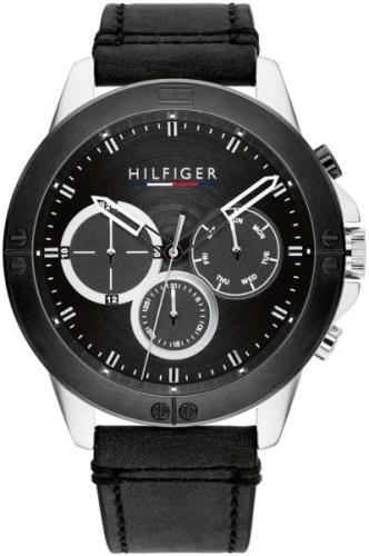 Tommy Hilfiger Miesten kello 1791894 Harley Musta/Nahka Ø46 mm