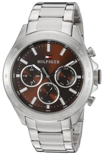 Tommy Hilfiger Miesten kello 1791229 Hudson Ruskea/Teräs Ø44 mm