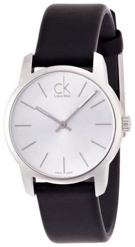 Calvin Klein Naisten kello K2G231C6 City Hopea/Nahka Ø31 mm