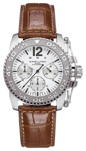 Hamilton Miesten kello H63556515 Action Valkoinen/Nahka Ø44 mm