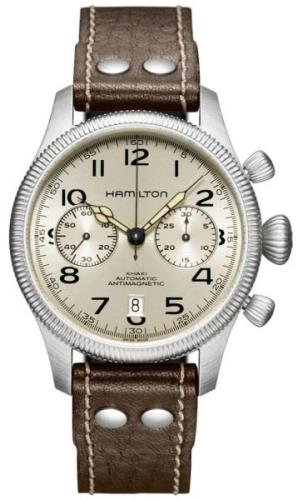 Hamilton Miesten kello H60416553 Khaki Field Beige/Nahka Ø42 mm